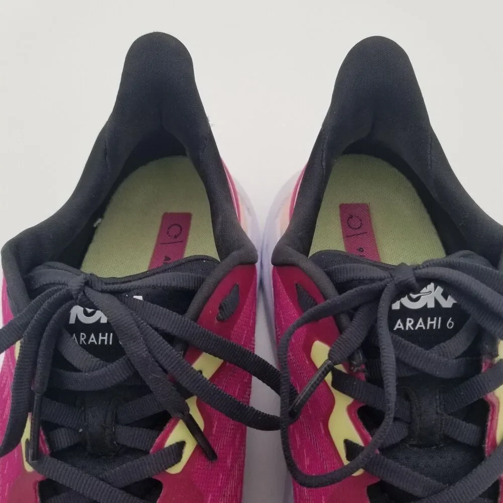 Hoka One One Arahi 6 Women's Running Sneaker Shoe Size 11B Festival Fuchsia/Ibis
